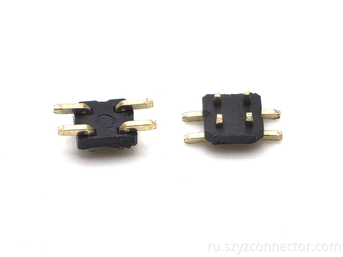 2.54mm Pitch Pin header Connector Dual Row SMT H1.0mm SQ0.64mm 2*2P